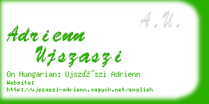 adrienn ujszaszi business card